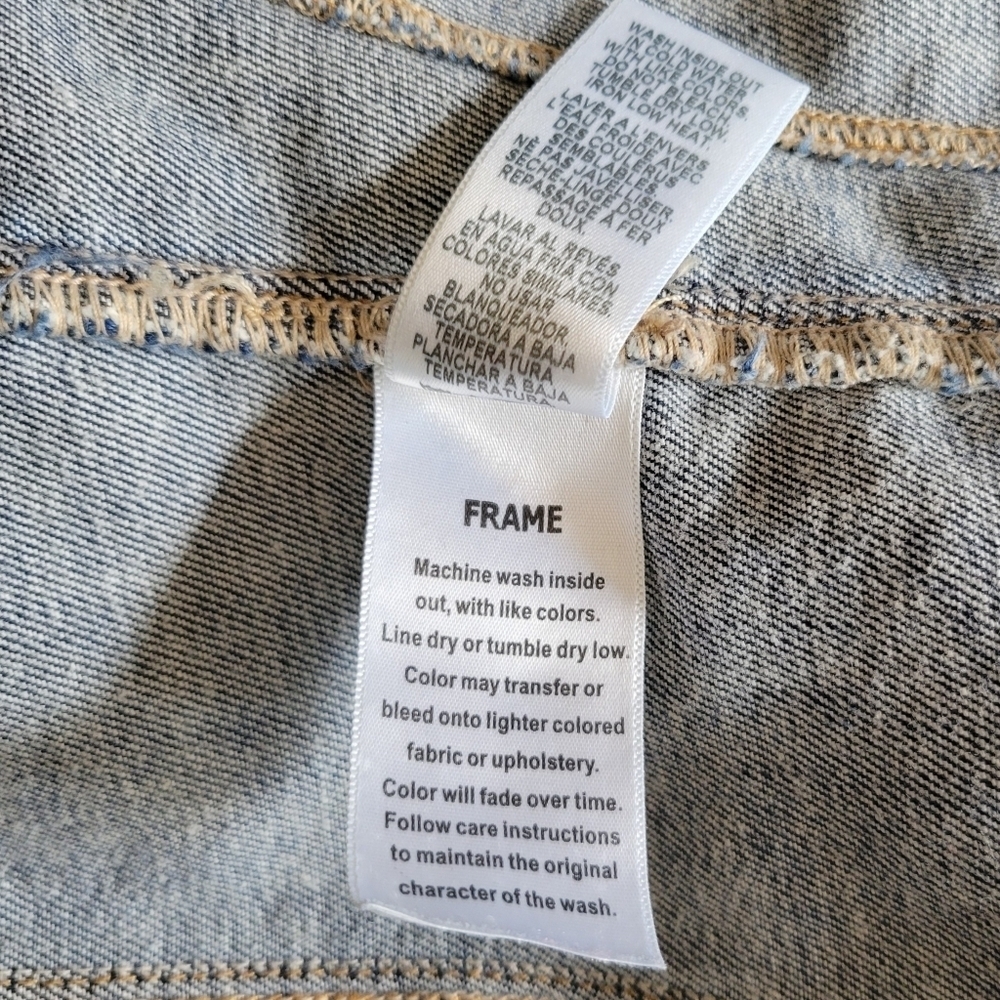 FRAME // ltd ed le slim denim jacket in medium blue denim shore coast - Picture 16 of 16